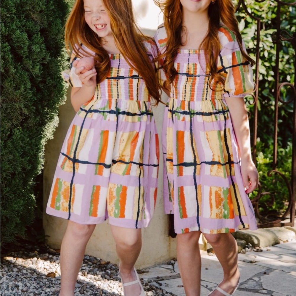 EASTER PERFECT Cleobella Mommy & Me Matching Dresses Lot Sz S, Girls 5 & 7 - Picture 5 of 8